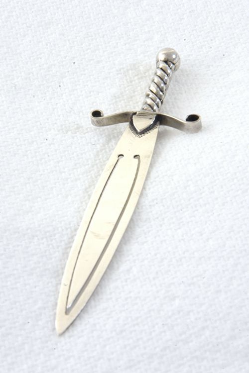 fig 1. Victorian Silver Bookmark (Sword) 1895