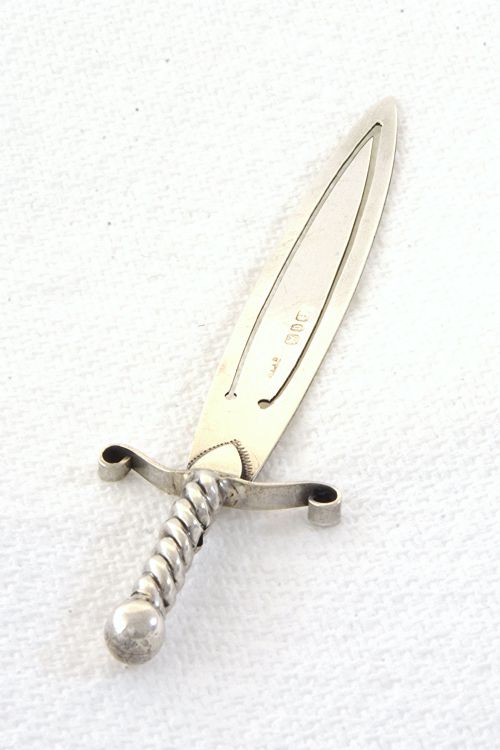 fig 2. Victorian Silver Bookmark (Sword) 1895