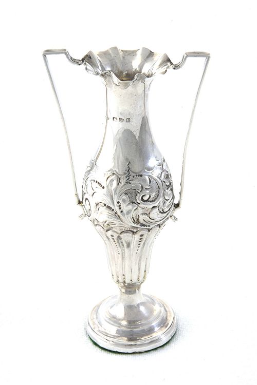 fig 1. Victorian Silver Posy Vase – Chester 1900
