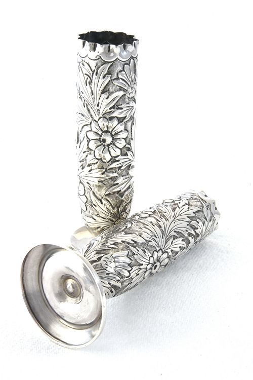 fig 3. Victorian Pair of Silver Vases 1892