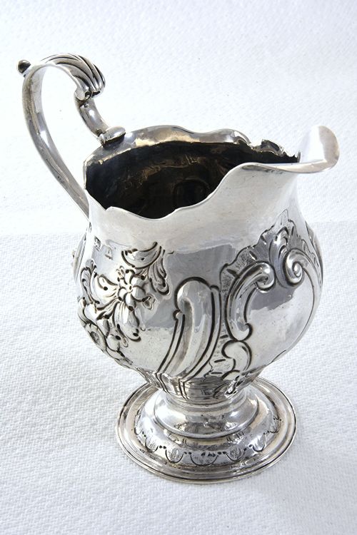 fig 1. George II Silver Cream Jug 1756