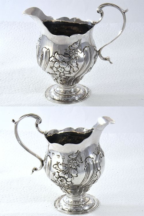 fig 4. George II Silver Cream Jug 1756