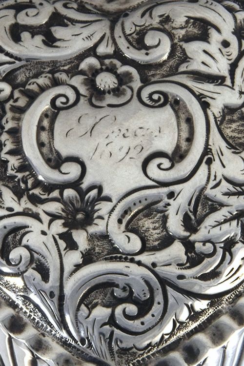 fig 4. Victorian Silver Heart-Shaped Trinket Box 1891