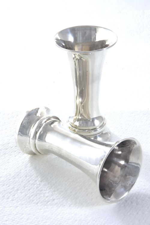 fig 2. Pair of George V Silver Posy Vases 1913