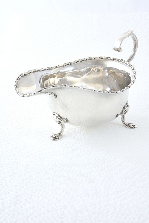 Edwardian Sterling Silver Sauce Boat  - Edward Barnard 1909