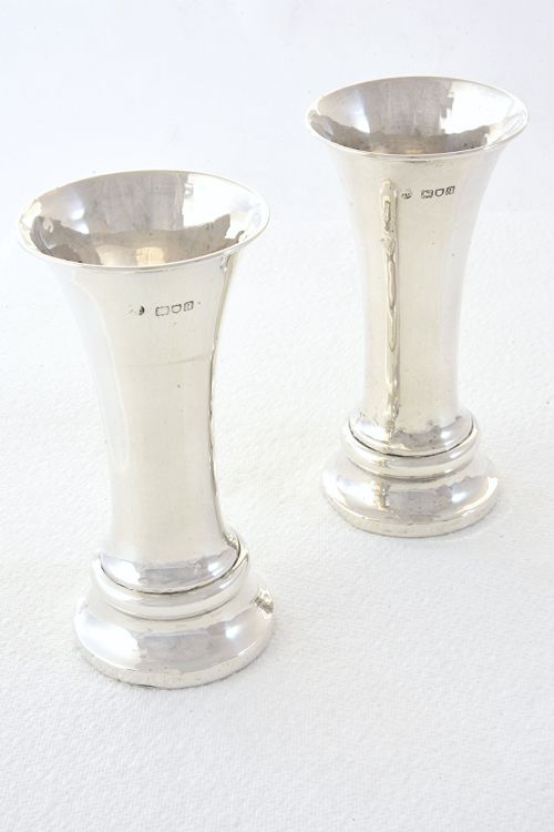 Pair of George V Silver Vases 1911