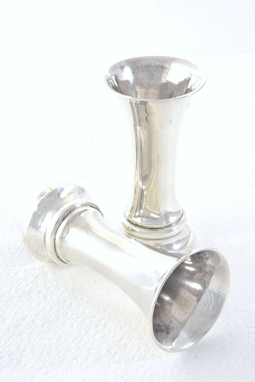 fig 2. Pair of George V Silver Posy Vases 1911