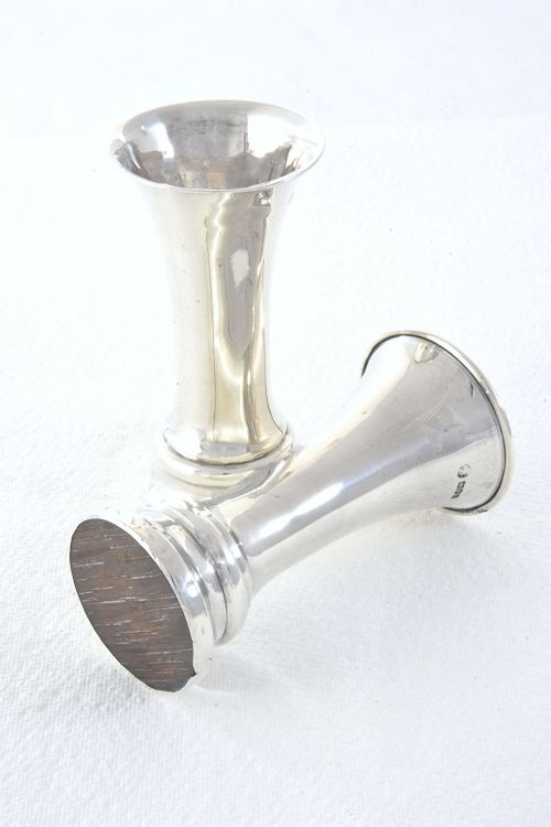 fig 3. Pair of George V Silver Posy Vases 1911