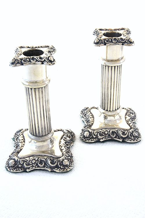 Pair of Victorian Silver Candlesticks – Chester 1898