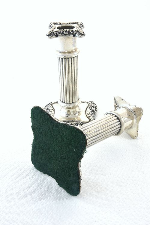 fig 3. Pair of Victorian Silver Candlesticks – Chester 1898