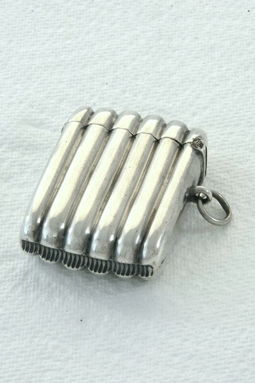 fig 1. Victorian Silver Vesta Case 1891