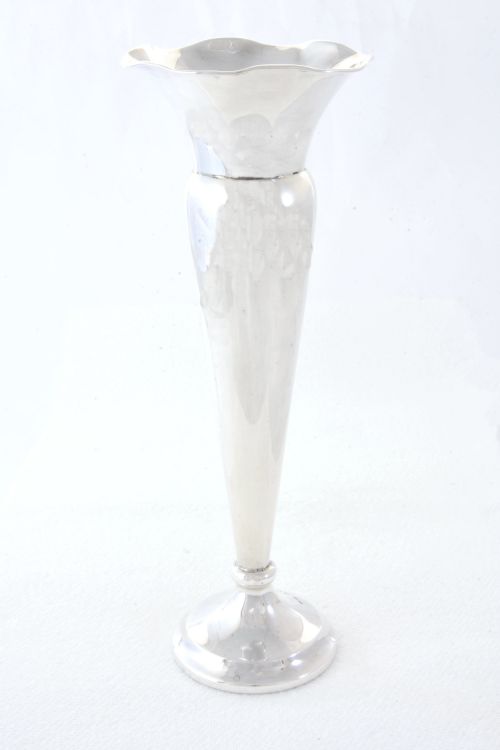 fig 1. George V Silver Trumpet Vase 1912