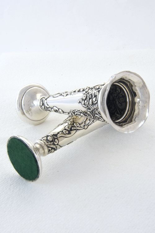 fig 4. Pair of Victorian Silver Posy Vases 1900