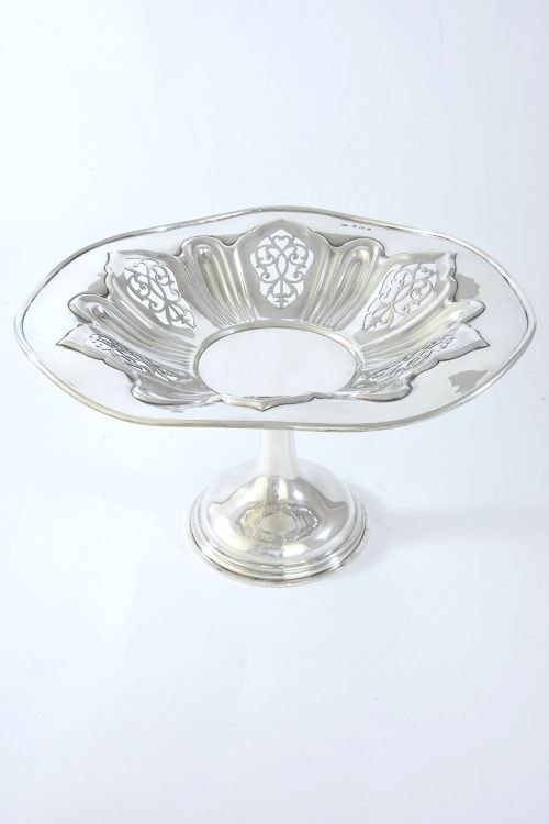Large Edwardian Silver Pedestal Bowl 1908