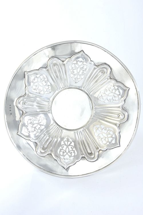 fig 3. Large Edwardian Silver Pedestal Bowl 1908