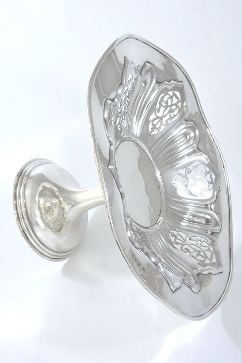 fig 4. Large Edwardian Silver Pedestal Bowl 1908
