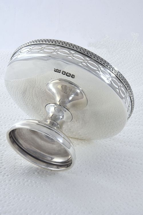 fig 1. Antique Silver Pedestal Dish – Mappin & Webb - 1923