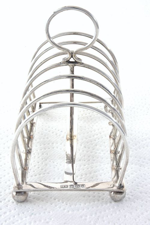 fig 2. Victorian Silver Toast Rack (6 Slice) 1894