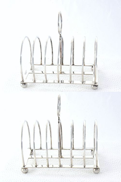 fig 3. Victorian Silver Toast Rack (6 Slice) 1894