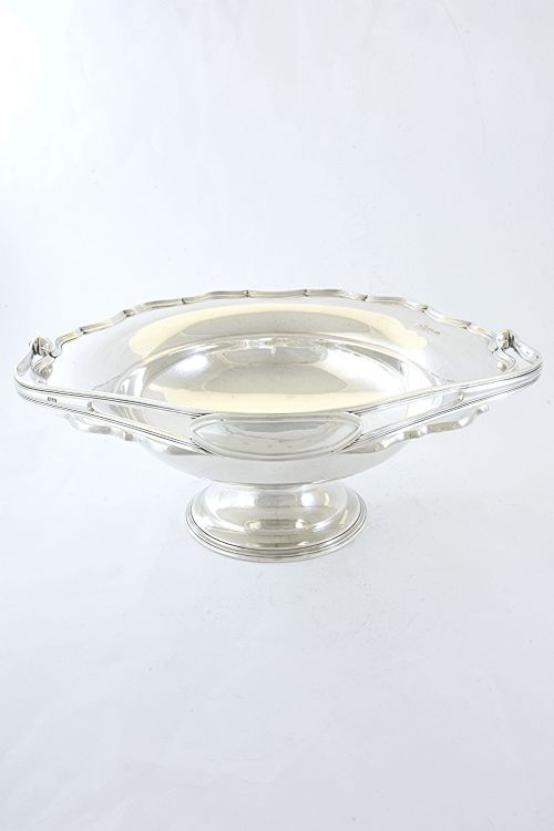 fig 2. Large Antique Silver Swing Handle Pedestal Bowl – Chester 1919