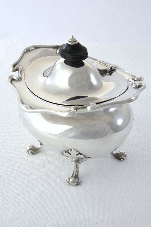 fig 1. Edwardian Silver Tea Caddy 1905