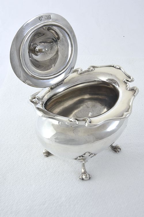 fig 2. Edwardian Silver Tea Caddy 1905