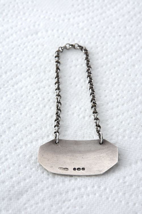 fig 2. George III Silver Decanter Label (Madeira) 1818