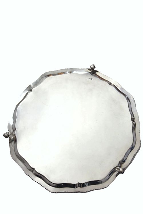 fig 1. Large Edwardian Silver Salver – Mappin & Webb - 1904