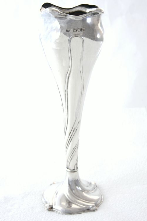 fig 2. Edwardian Art Nouveau Silver Vase 1904