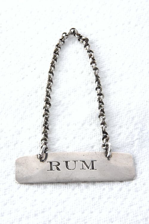 George III Silver Decanter Label (Rum) 1819