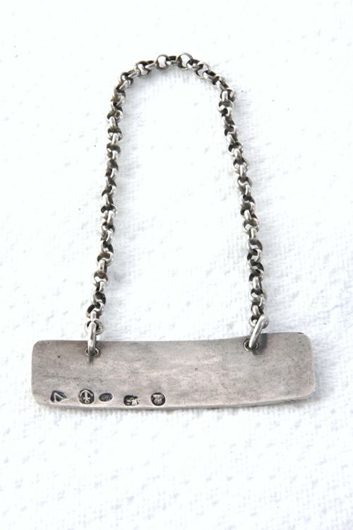 fig 1. George III Silver Decanter Label (Rum) 1819