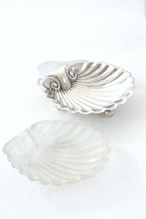 fig 2. Edwardian Silver Scallop-Shaped Butter Dish (with glass liner) 1903