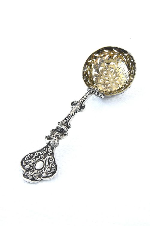 Rare Victorian Silver Sugar Sifter Spoon 1884