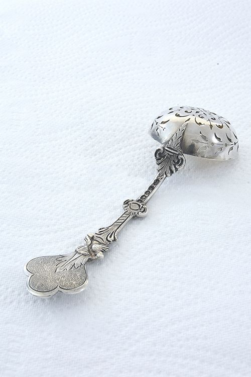 fig 2. Rare Victorian Silver Sugar Sifter Spoon 1884