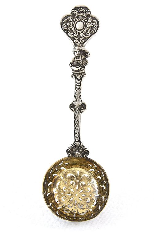 fig 3. Rare Victorian Silver Sugar Sifter Spoon 1884