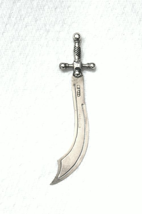 Victorian Silver Bookmark (Scimitar) 1894