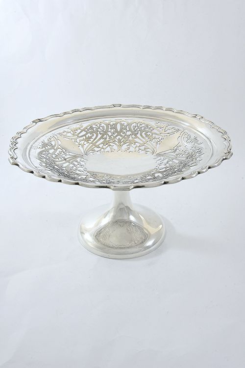 fig 1. Edwardian Silver Pedestal Fruit Dish 1903