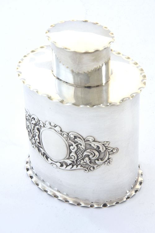 fig 1. Victorian Silver Tea Caddy 1899