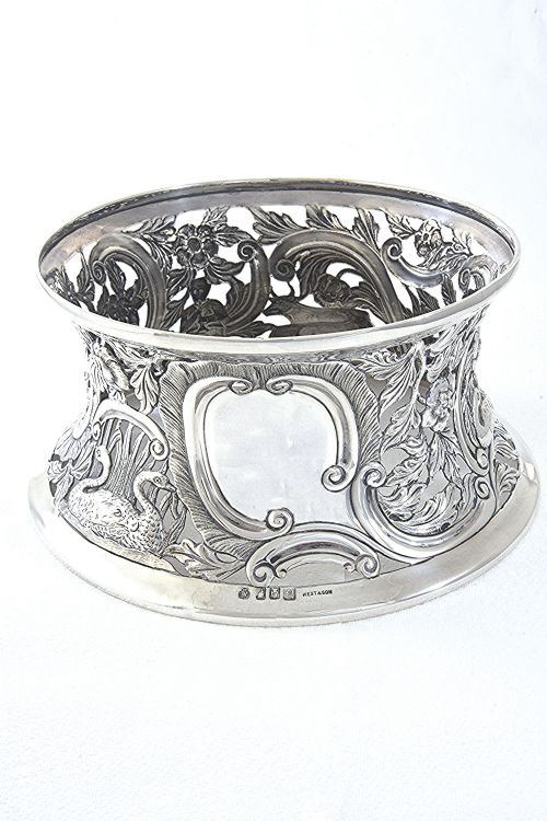 Edwardian Large Irish Silver Dish / Potato Ring 1908