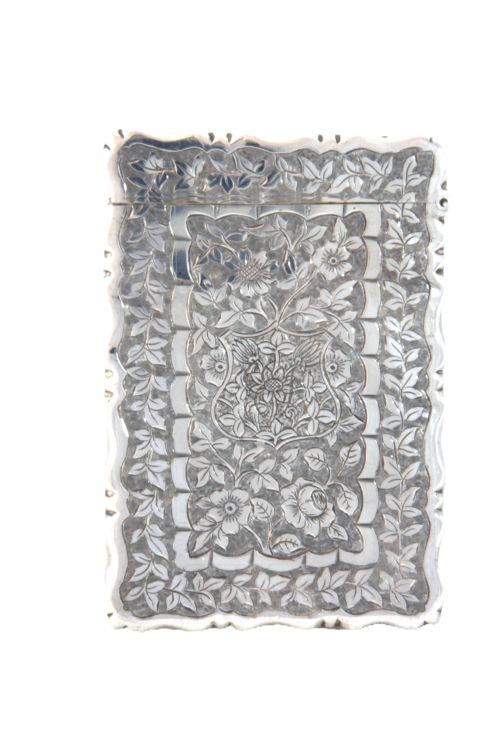 fig 1. Victorian Silver Card Case 1887