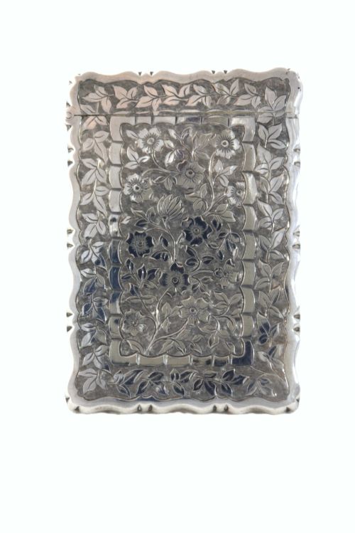 fig 2. Victorian Silver Card Case 1887