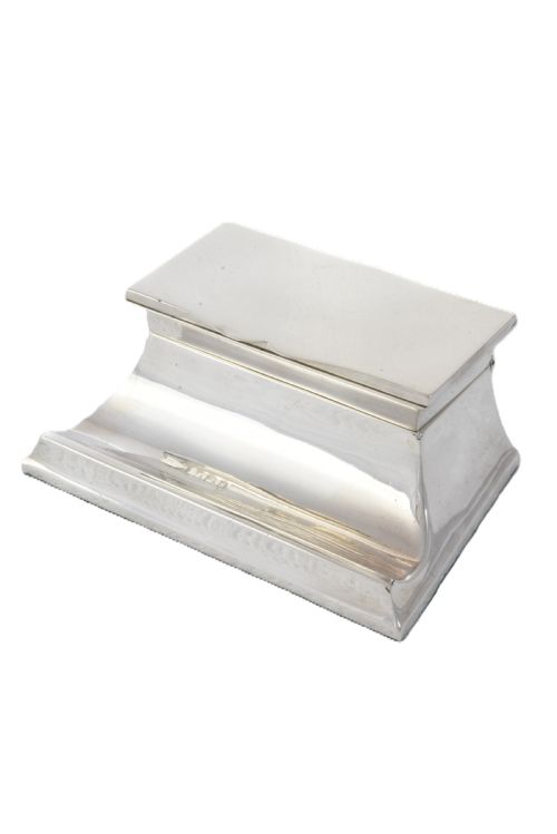 fig 1. Asprey & Co. Solid Silver Double Inkwell / Stamp Box 1911