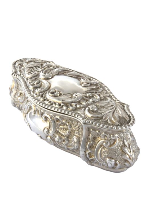 fig 2. Large Victorian Silver Trinket Box 1898