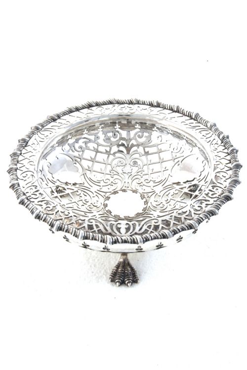 Edwardian Silver Pierced Dish 1903