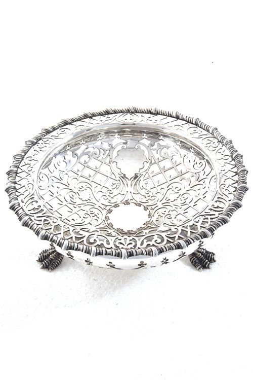 fig 1. Edwardian Silver Pierced Dish 1903