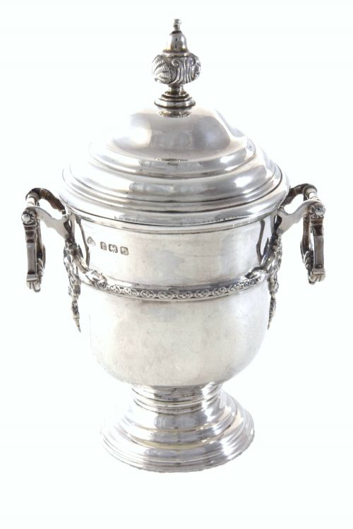 George V Silver Trinket Box Urn 1933