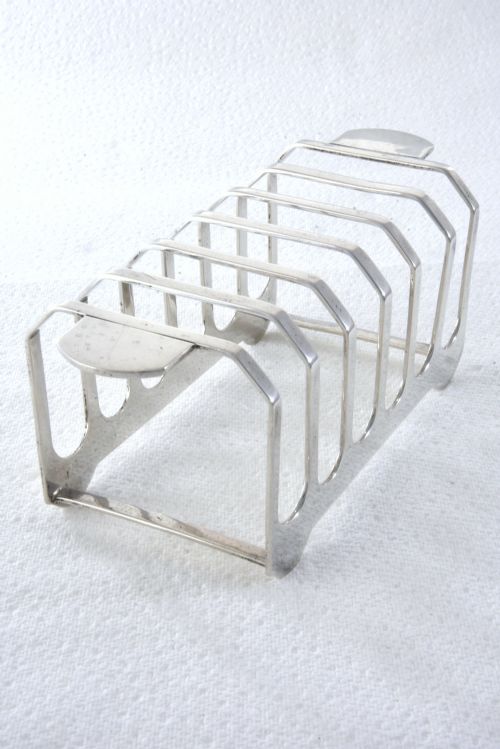 Art Deco Silver Toast Rack (6 Slice) 1937