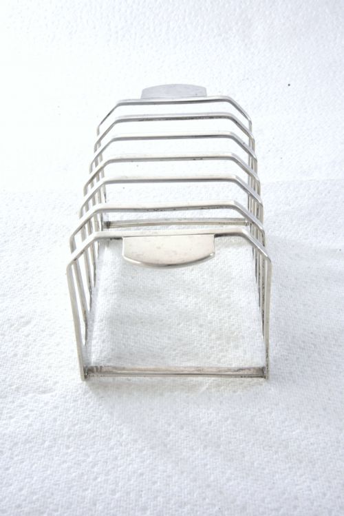 fig 2. Art Deco Silver Toast Rack (6 Slice) 1937