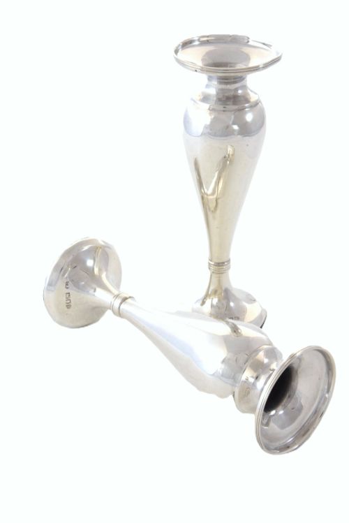 fig 1. Pair of George V Silver Posy Vases 1913