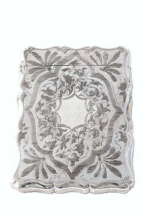 Victorian Silver Card Case 1861